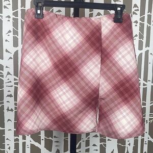 Ever After NEW Y2K Inspired Pink Plaid Mini Skirt sz L